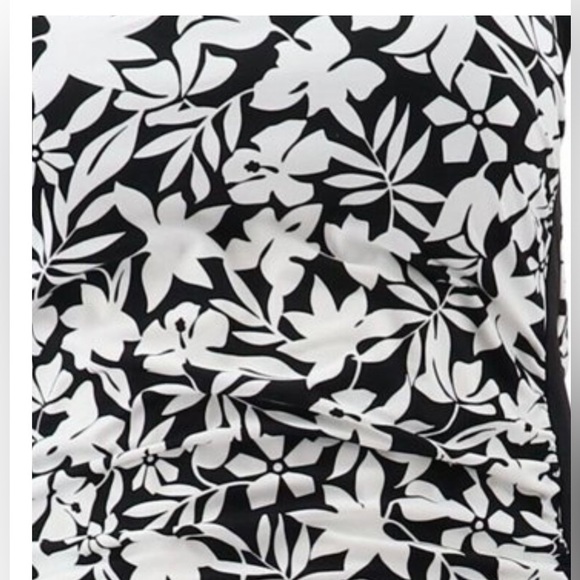 LANDS' End Bandeau Tankini Top Black Havana Floral-NWT - Picture 7 of 7